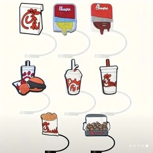 🎁🎁Chik Fil A Straw Cover Set - 8 Count!